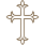 Brown Syriac Orthodox Cross